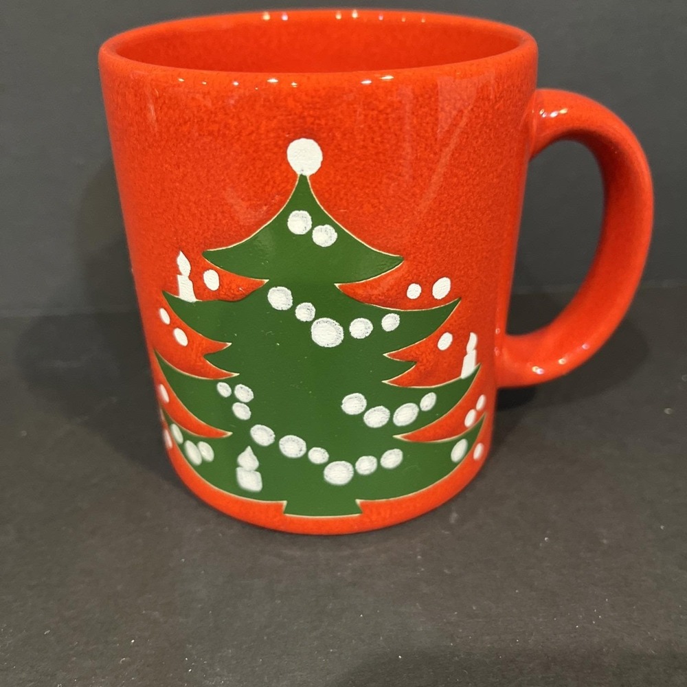 VTG Western Germany Waechtersbach Christmas Tree Ornaments Candles Mug Cup